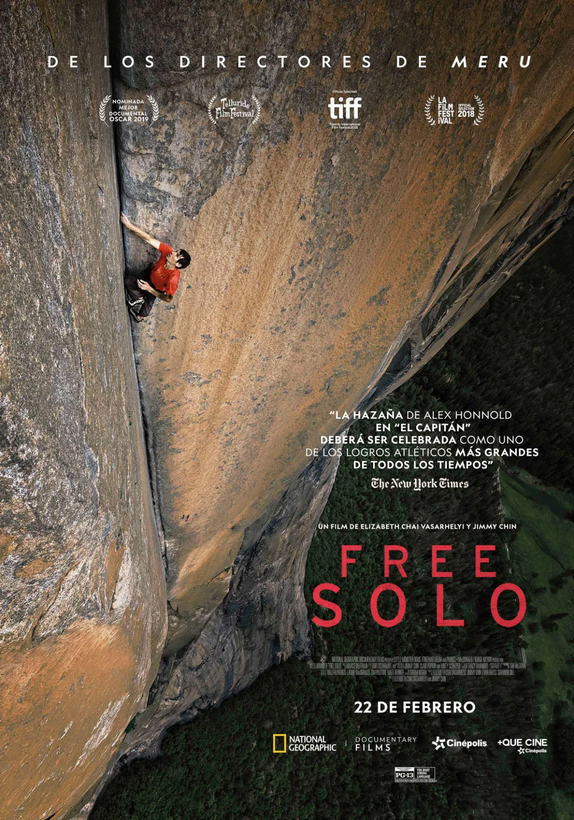 Imagen del archivo de «Entendiendo Free Solo: esto significa subir mil metros sin cuerda».